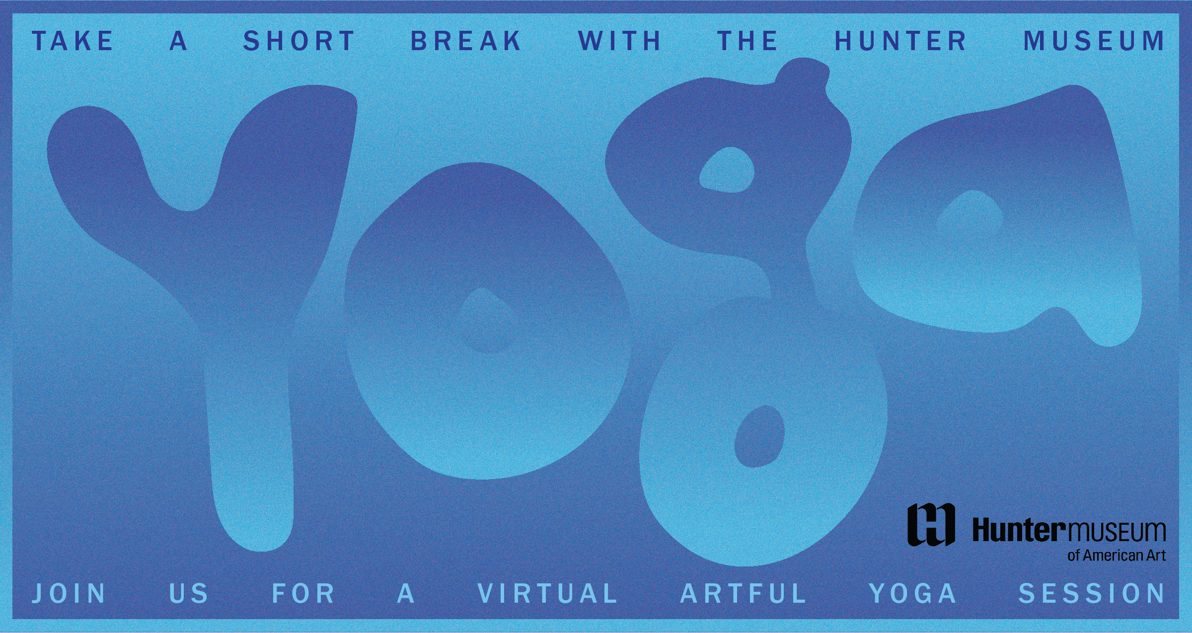 Blue text reads "yoga" on a blue background.