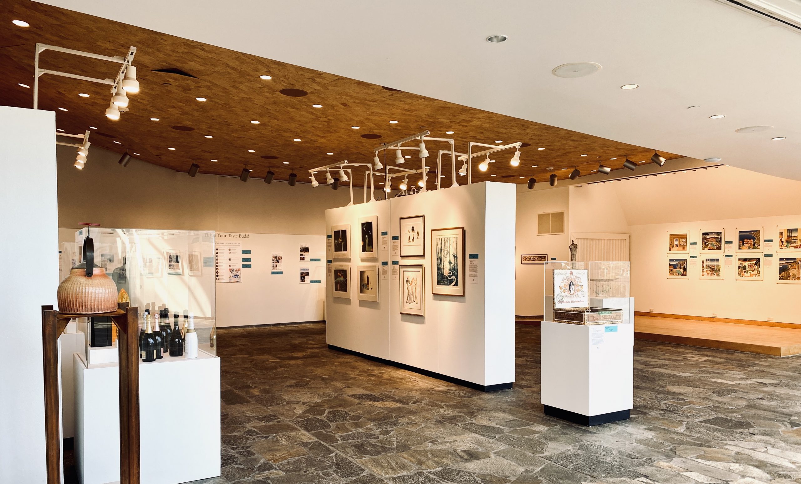 View of the Hunter Museum auditorium with artwork hanging.